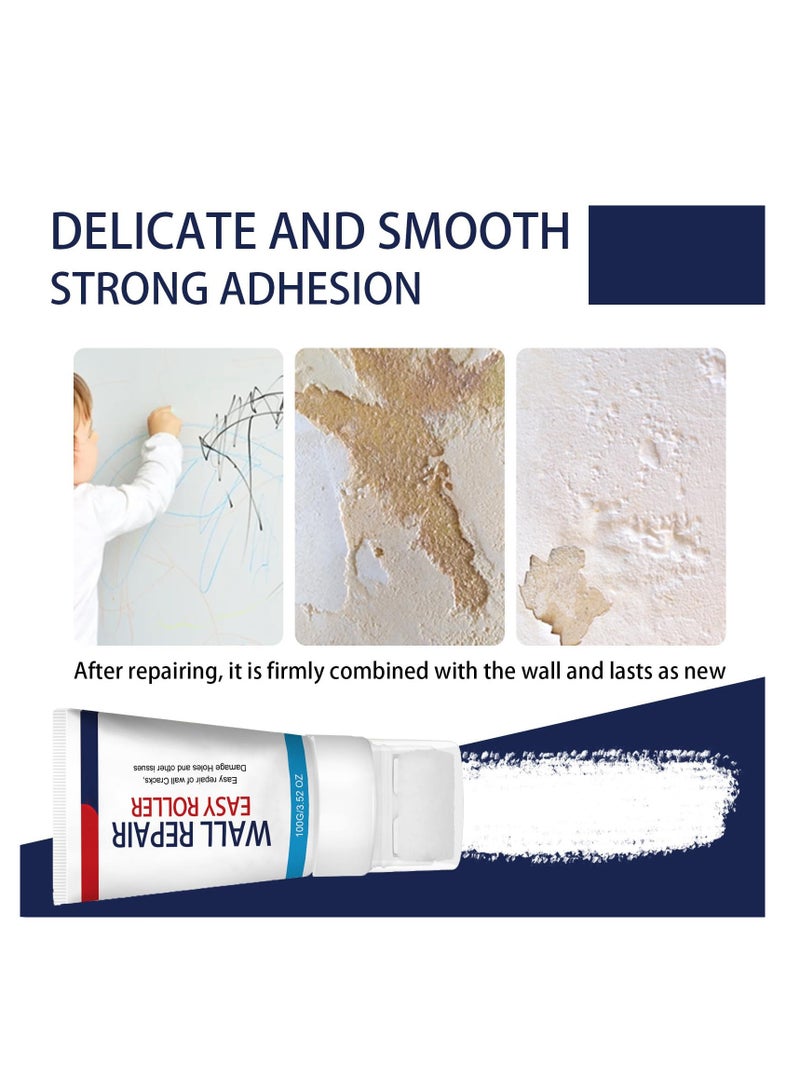 SYOSI Wall Mending Ointment, 2Pcs Home Wall Repair Cream, 3 in 1 Repair Applicator Wall, Crack Filler for Walls, Patching Plaster Wall Repair,Wall Mending Agent, Hole Patching Kit Wall Drywall - Image 4