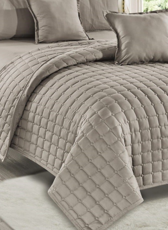 مون مفرش سرير نفرين مضغوط سادة صيفي من المايكروفايبر 6 قطع مقاس اللحاف 250x230 سم - Image 2