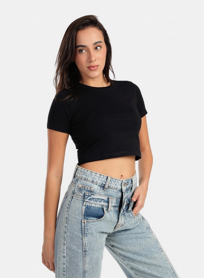Carina Everyday Cotton Cropped T-Shirt - Image 2