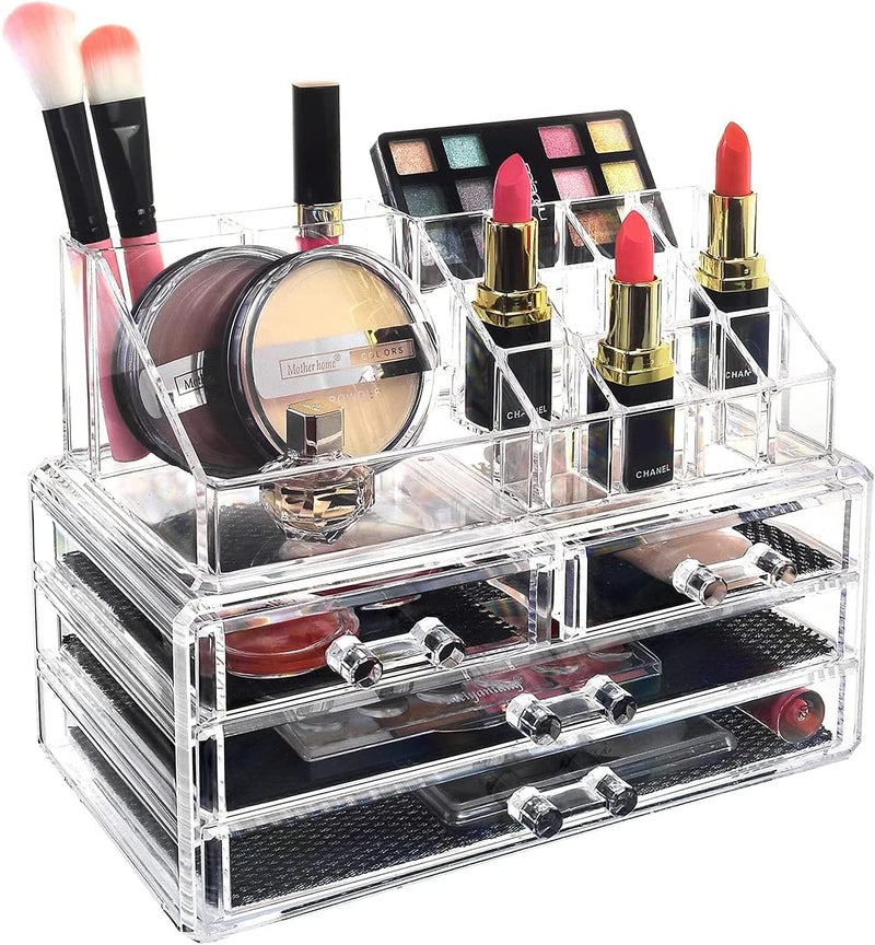 Spaceshoop Cosmetic Organizer Makeup Drawers Acrylic Clear Cabinet - Image 2