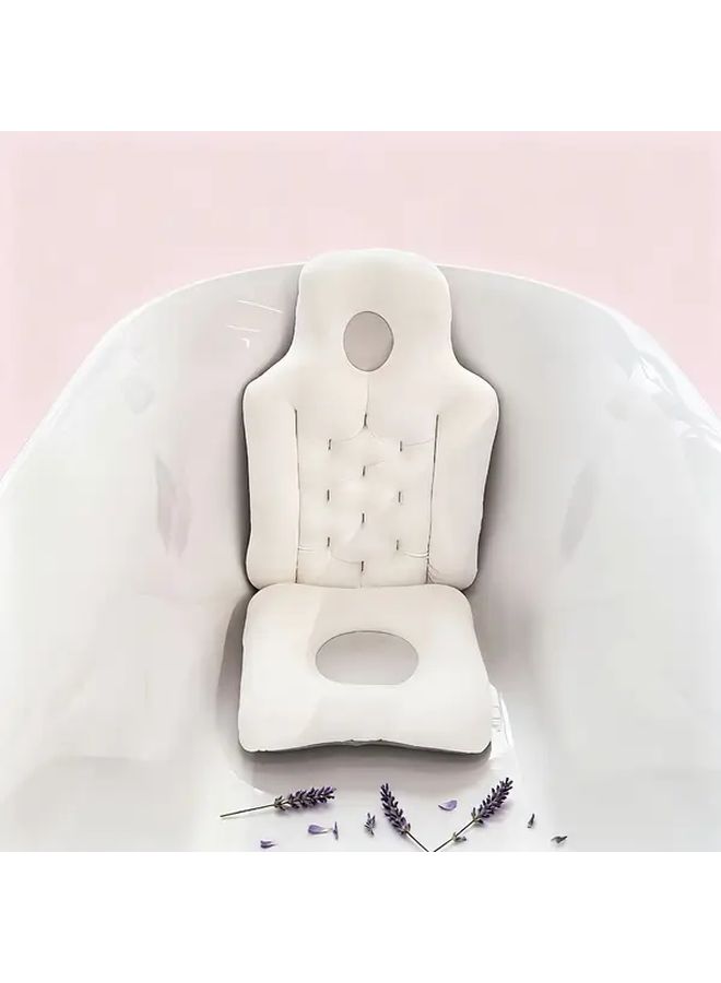 Soft Blue Bathtub Pillow With Headrest And Armrest For Spa Bath Seat Cushion - Image 1