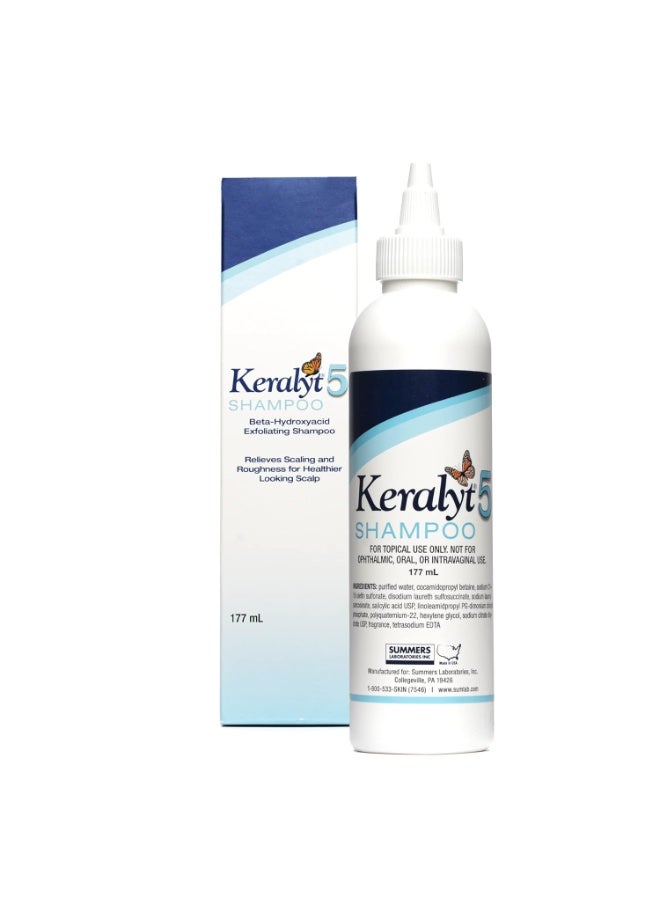 keralyt 5% Salicylic Acid Anti-Dandruff Shampoo – Max Strength Scalp Build-Up Treatment for Psoriasis, Seborrheic Dermatitis & Dandruff – Soothes Itchy, Dry Scalp – 177ml  - Image 1