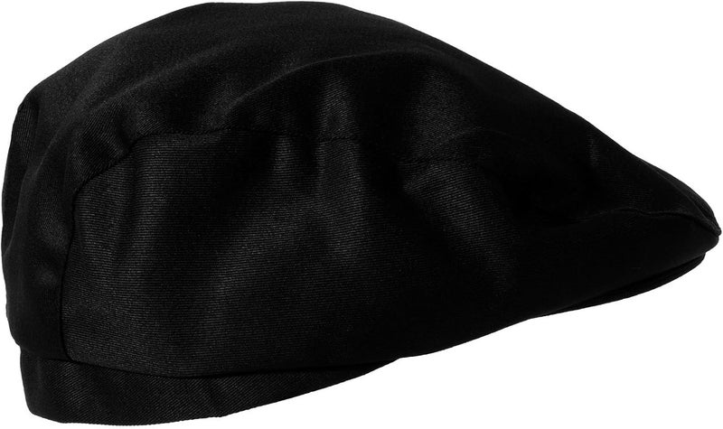 Chef Hat for Men and Women, Stylish Black Cooking Cap, Uniform Work Hat for Restaurant and Kitchen Staff, Breathable Food Service Turban, - Image 1