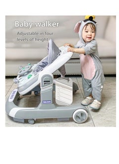 Zexen 4-in-1 Foldable Baby Walkers with Wheels and Baby Activity Center Toys Tray with Music, 4-Gear Height Adjustable Infant Toddler Baby Walker, Baby Walker for Boys and Girls from 6-24 Months  - Image 2