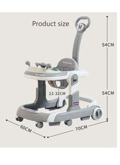 Zexen 4-in-1 Foldable Baby Walkers with Wheels and Baby Activity Center Toys Tray with Music, 4-Gear Height Adjustable Infant Toddler Baby Walker, Baby Walker for Boys and Girls from 6-24 Months  - Image 4