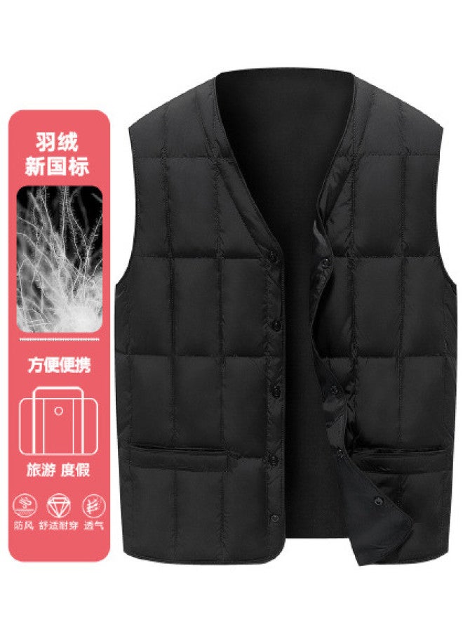 YaYa Winter Men's Lightweight Down Vest Inner Shirt Warm Casual Short Men's Down Vest Waistcoat Men - Image 1