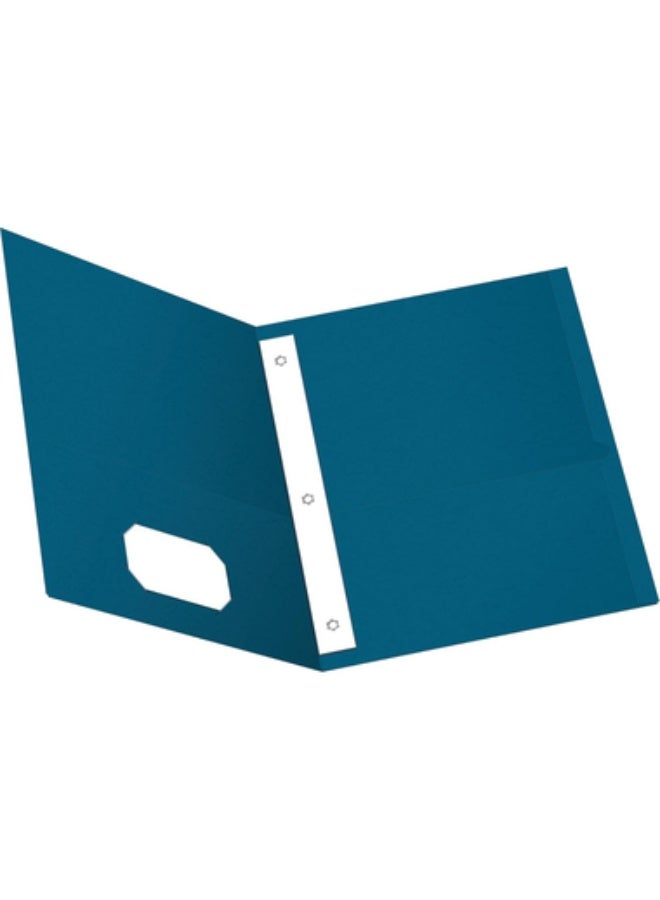 Oxford Report Cover Letter Double-Tang Fasteners with Clasp Paper Blue - Image 2
