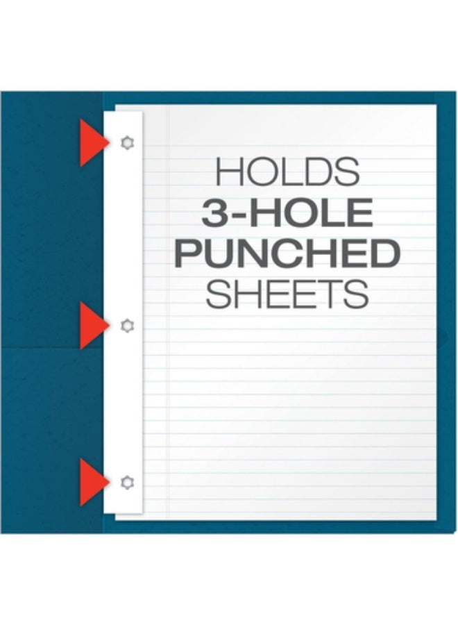 Oxford Report Cover Letter Double-Tang Fasteners with Clasp Paper Blue - Image 3