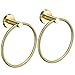 USHOWER USHOWER 2 Pack Brushed Gold Towel Ring, Hand Towel Holder for Bathroom, Durable 304 Stainless Steel, Modern Style  - Image 2