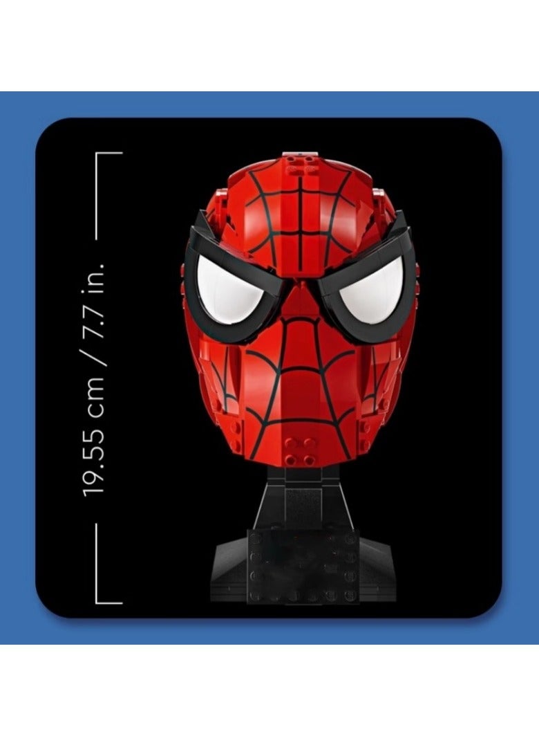 general Spider Warrior mask helmet model assembled small particles building block toys, creative building block model for children and Marvel fans - Image 3