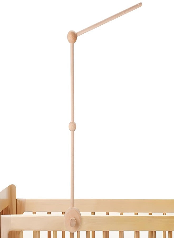 PandaEar Baby Crib Mobile Arm, Beech Wooden Mobile Holder with Anti-Slip Attachment, Baby Mobile Hanger for Crib Nursery Décor Accessories - Image 1