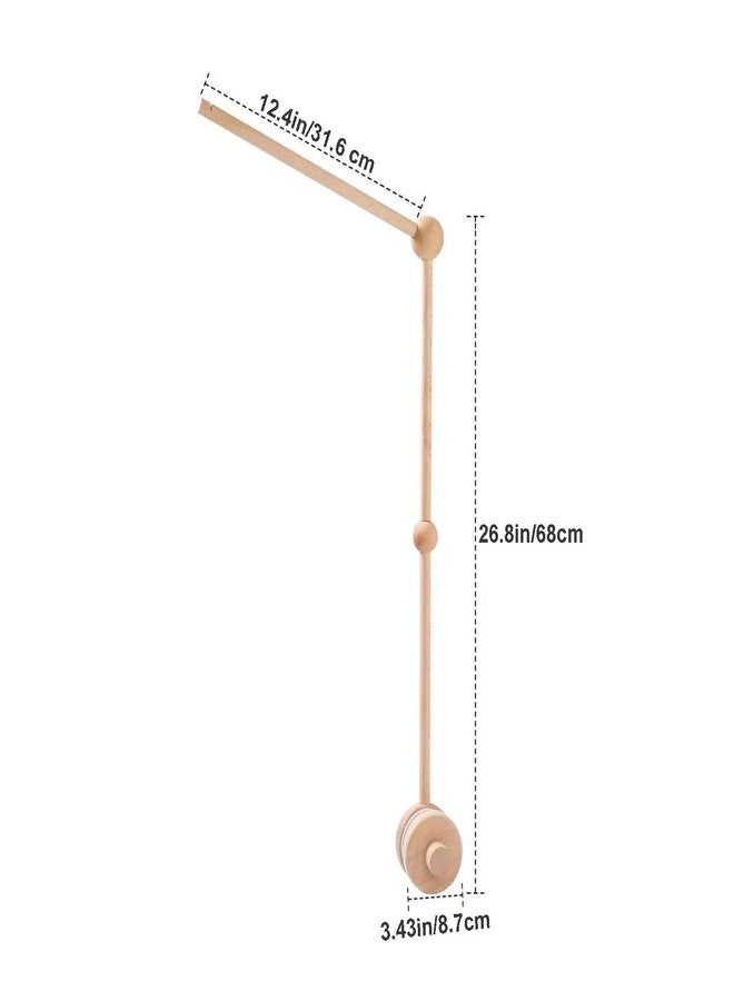 PandaEar Baby Crib Mobile Arm, Beech Wooden Mobile Holder with Anti-Slip Attachment, Baby Mobile Hanger for Crib Nursery Décor Accessories - Image 4