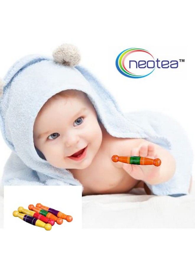 neotea Wooden Baby Teether Stick Pack Of 4 Multicolor Combo Pack - Image 4
