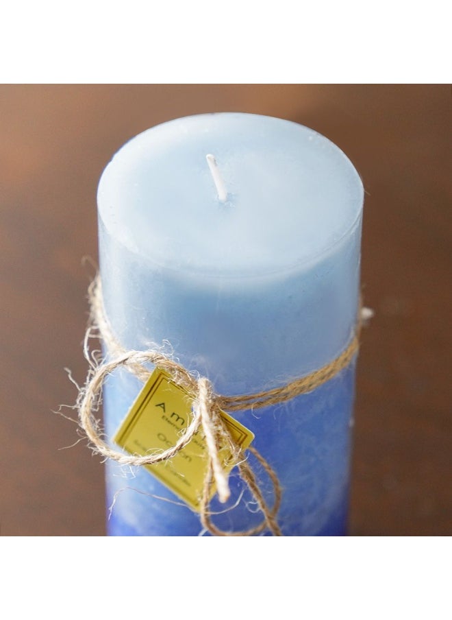 Amara Pillar Candle Pillar Candles Decorative Candles Birthday Candles SPA Candles Party Candles Long Burning Hours Multi Blue 7X15Cm 460G - pzsku/ZF99D47CF06CD935D35B0Z/45/_/1723747947/b25a62d5-15a2-416e-a661-aba3380426ca