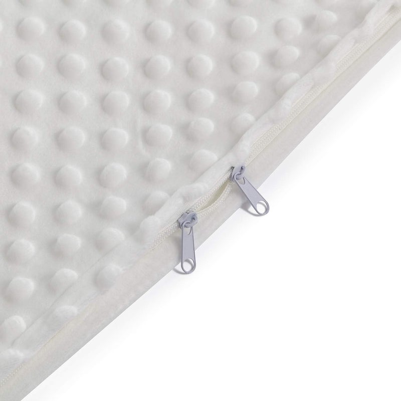 RelaxBlanket 48''x72'' Duvet Cover for Weighted Blanket | Premium Super Soft Minky Dot | White - Image 4