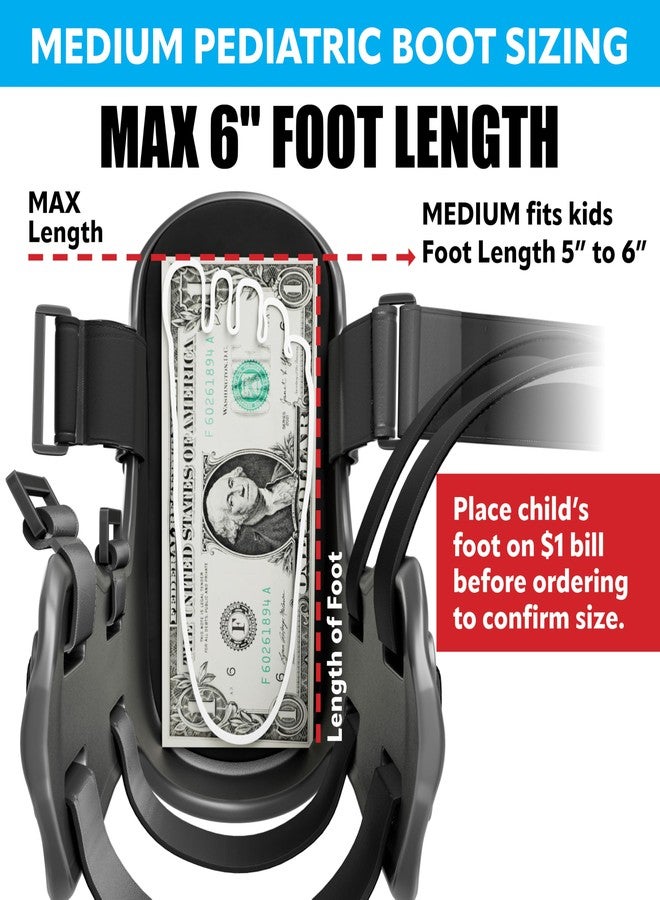 Braceapedia Pediatric Medical Walking Boot - Toddler & Kids Only, Orthopedic Foot Boot & Ankle Support Brace for Sprained Ankle - Universal Left/Right Fit - Medium Blue Liner (Fits Kids Foot Length 5" to 6 inches) - Image 2