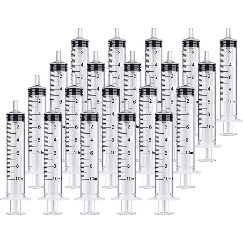 Frienda 20 Packs Plastic Syringe with Measurement Suitable for Measuring Watering Refilling - Image 2