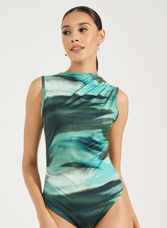 Styli Gathered Detail Sleeveless Bodysuit  - Image 1