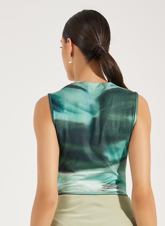 Styli Gathered Detail Sleeveless Bodysuit  - Image 5