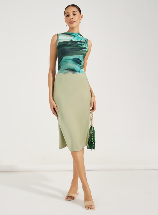Styli Gathered Detail Sleeveless Bodysuit  - Image 3