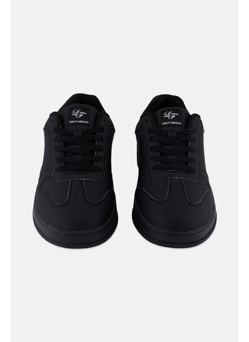 Loyalty and Faith - Men Trevol Lace Up Training Sports Shoes, Black - Image 1