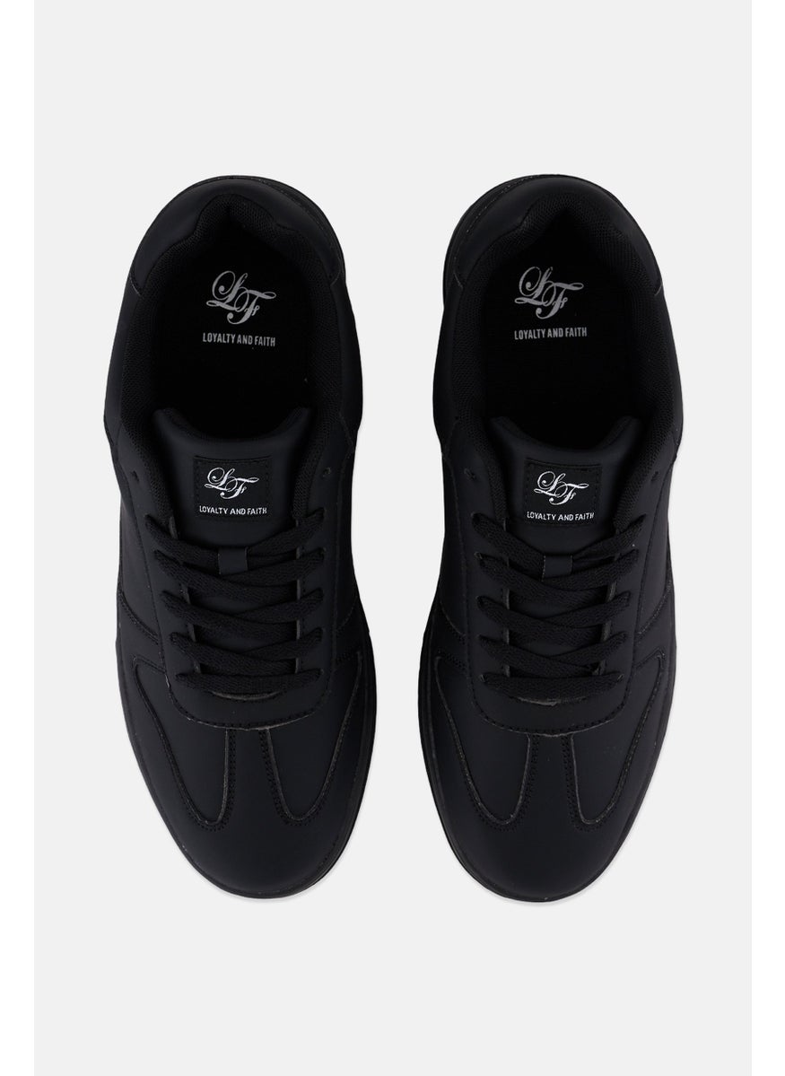 Loyalty and Faith - Men Trevol Lace Up Training Sports Shoes, Black - Image 1