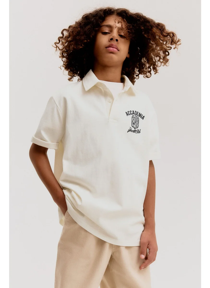 H&M Text-Motif Polo Shirt