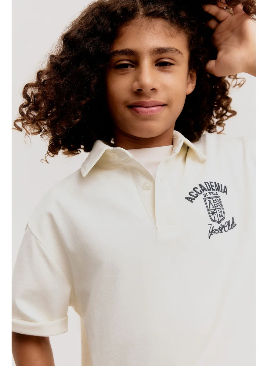 H&M Text-Motif Polo Shirt