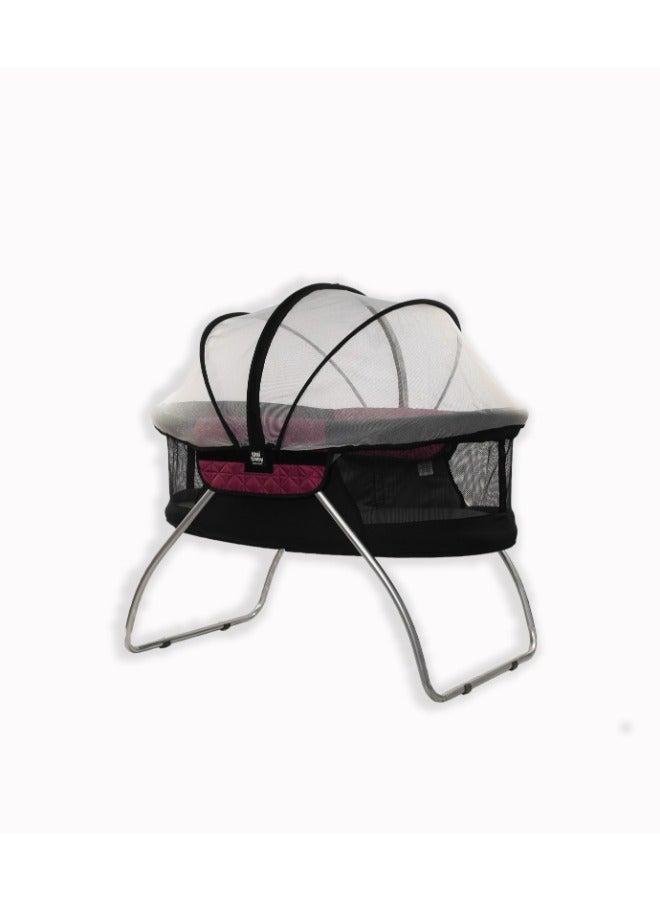 Uni baby Baby cot bed femi Burgundy - Image 1