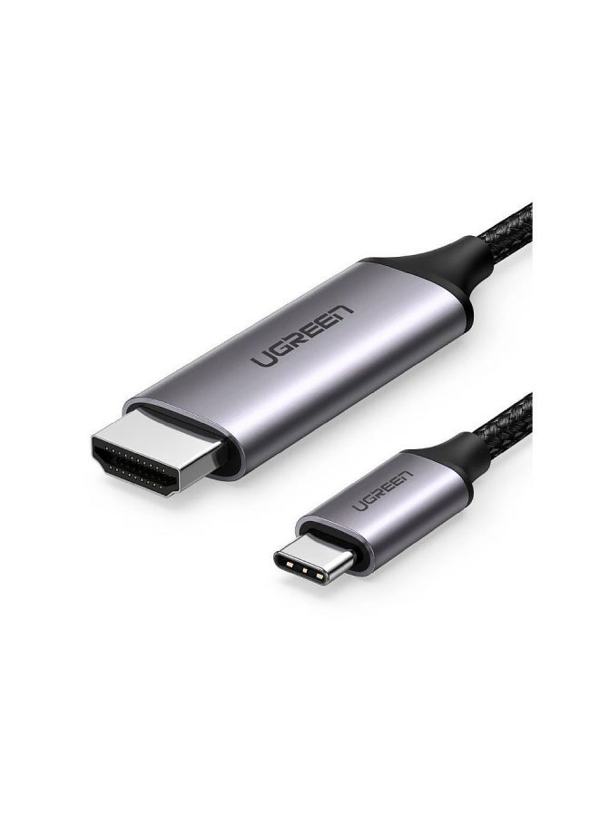 يو جرين USB-C to HDMI 4K Cable 60Hz (MM142)50570 - Gray Black
