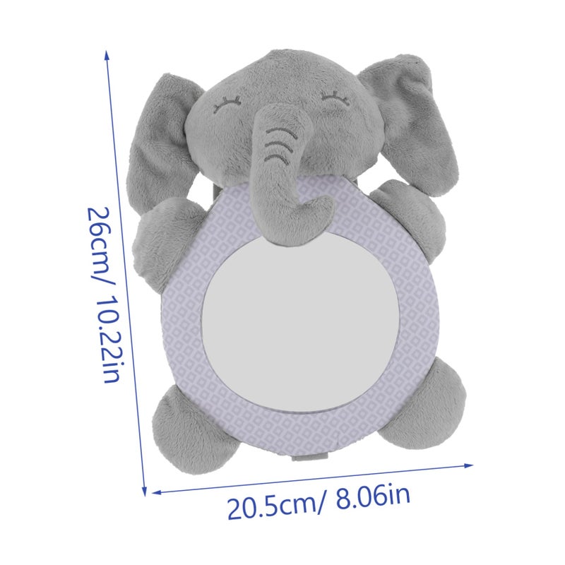 Baby Car Mirror For Rear Facing Seats Adjustable Cute Animal Design Reflection Toy - Image 3