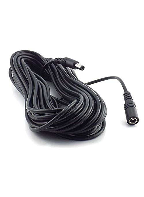 KEBILSHOP KEBILSHOP Dc Male to Female PowerAdapter Extension Cable dc Plug Extension Cord 55mm x 21mm 12v Extension for CCTVLED Strip 2 M65 FeetBlack  - Image 2