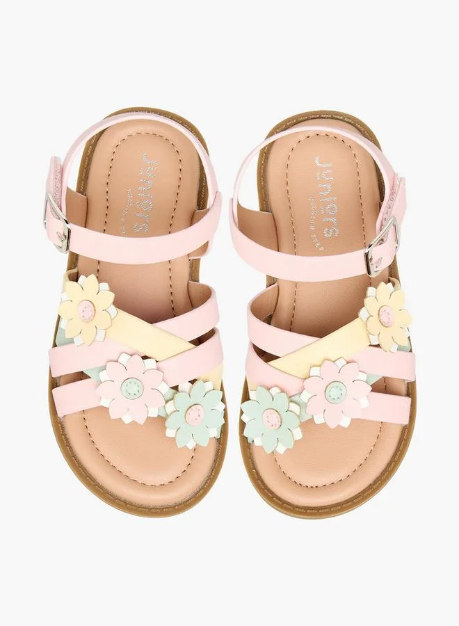 جونيورز Girls Hook and Loop Strap Sandals