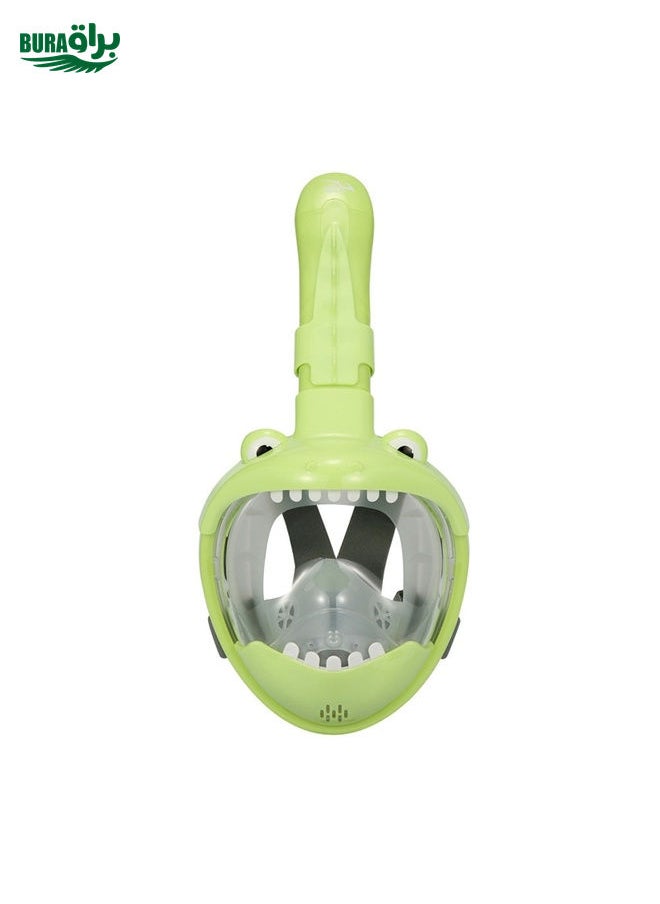 BURAQ - Cartoon Kids Full Dry Diving Mask Swimming Anti-Fog Snorkeling Mask, Size: XS(Dinosaur) - Image 1