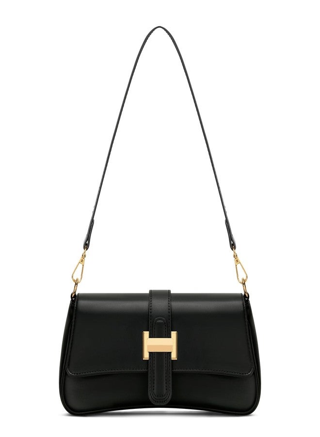 kkxiu Shoulder Bag for Women Hobo Purses and Handbags Retro Clutch Underarm Bag, Black - Image 1