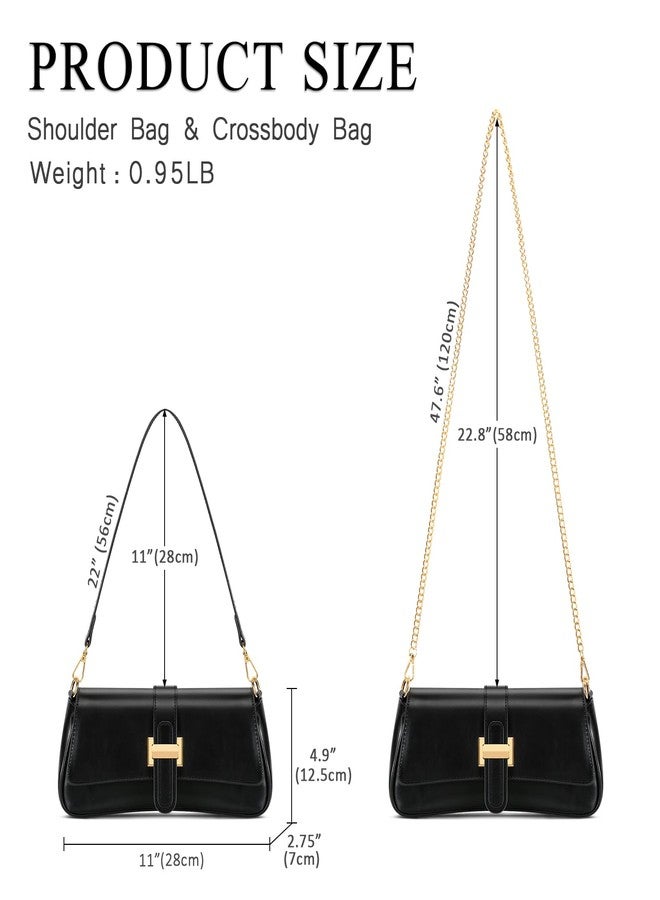 kkxiu Shoulder Bag for Women Hobo Purses and Handbags Retro Clutch Underarm Bag, Black - Image 5