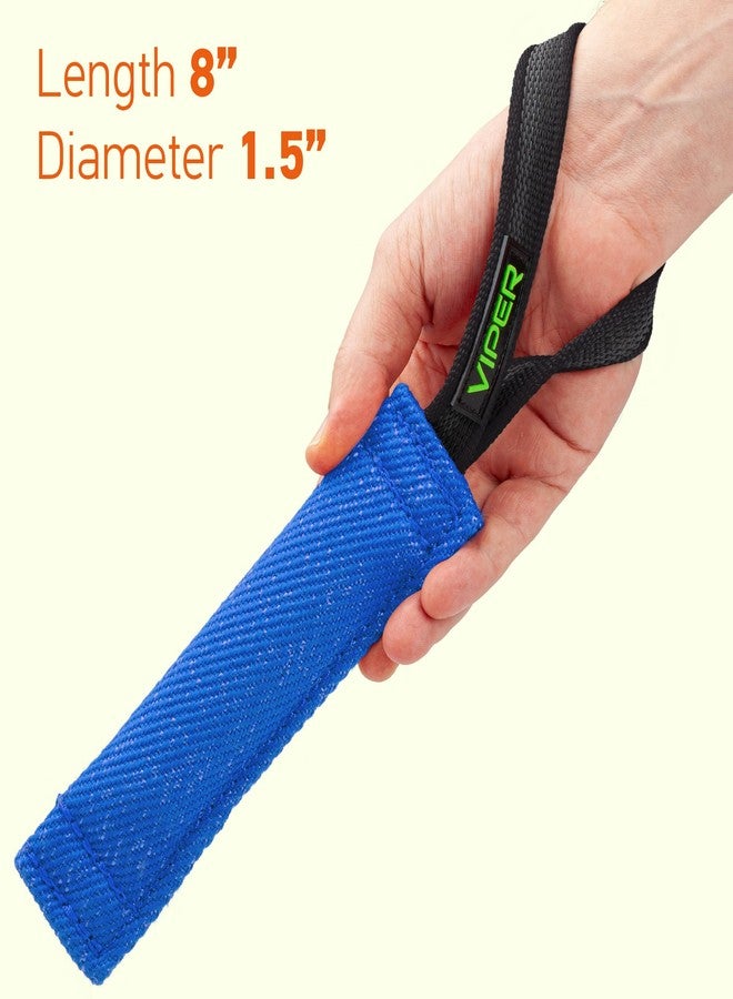 فايبر لعبة شد العض للكلاب من الكتان الفرنسي المتين من فايبر - مدرب كلاب، قوية ومتينة للكلاب من نوع شوتزهوند IPO K-9 - أزرق - 16 بوصة طول × 2.5 بوصة عرض - Image 5