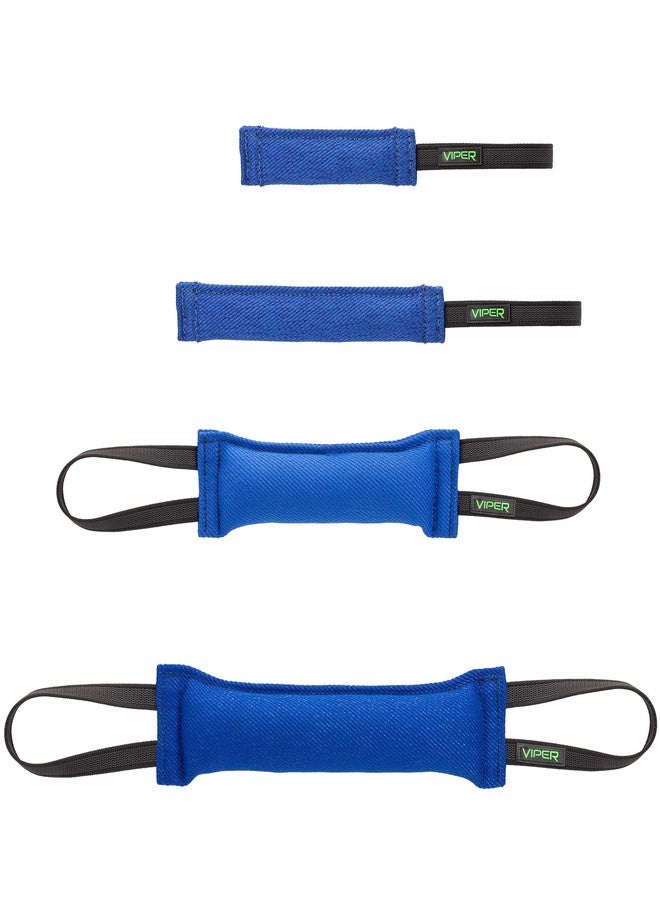 فايبر لعبة شد العض للكلاب من الكتان الفرنسي المتين من فايبر - مدرب كلاب، قوية ومتينة للكلاب من نوع شوتزهوند IPO K-9 - أزرق - 16 بوصة طول × 2.5 بوصة عرض - Image 1