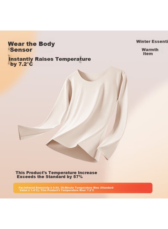 PLANDOO Palando Light Warm Skin Care Thermal Underwear Set For Women, Autumn Heat-generating Fleece Seamless Warm Set, 2XL - Image 4
