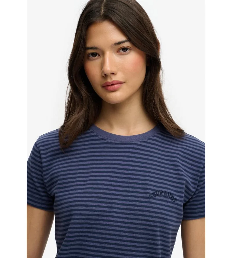 Superdry Essential Logo Striped Fitted T-Shirt