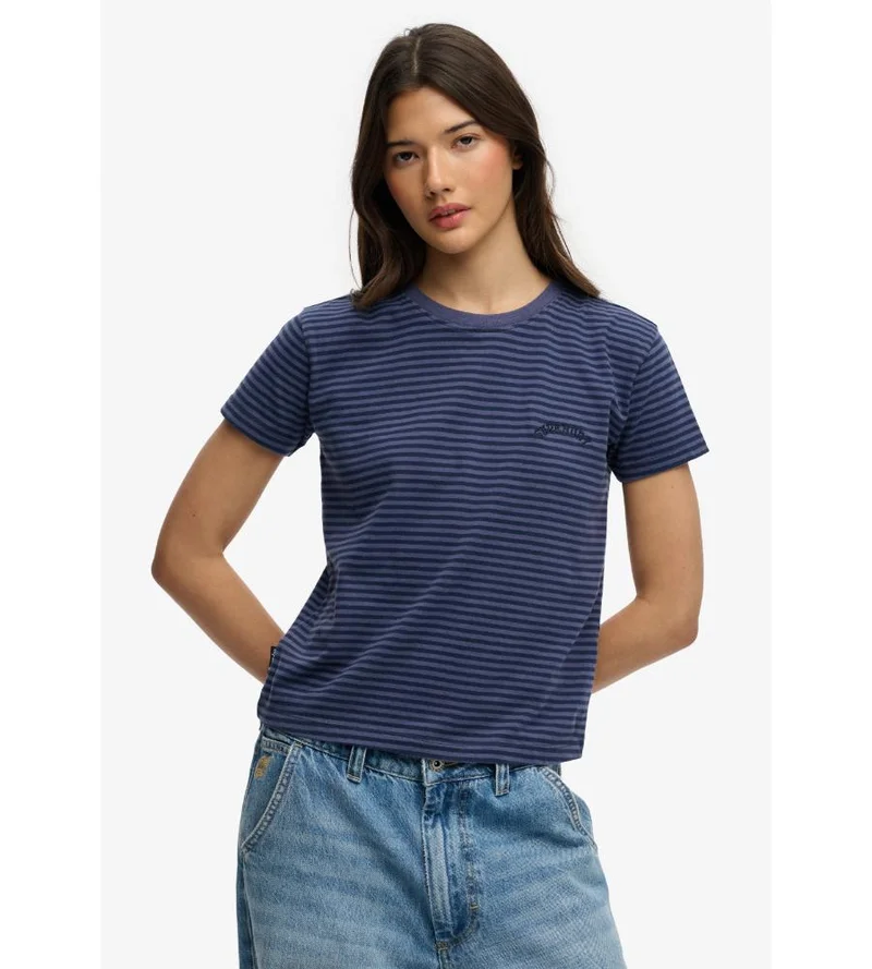 Superdry Essential Logo Striped Fitted T-Shirt