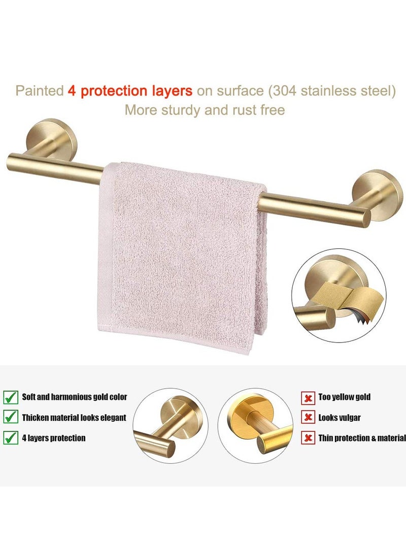 الفولاذ المقاوم للصدأ منشفة الرف مجموعة تضم ممدود منديل الشريط + حامل ورق التواليت + 3 رداء منشفة هوك اكسسوارات الحمام منشفة الشريط مجموعة - Image 2