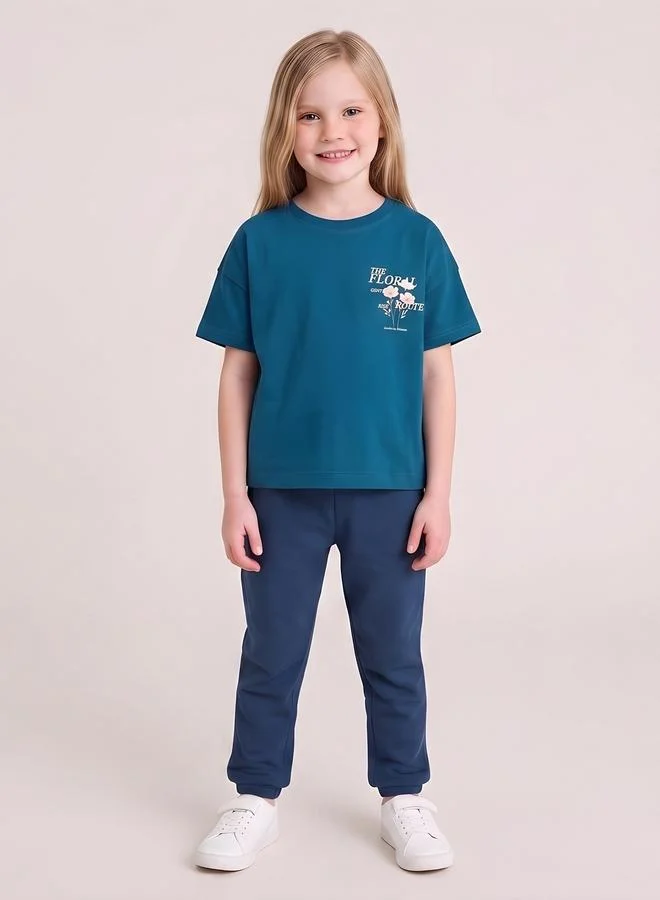 Take Two  Girls Oversized Graphic T-Shirt By Juniorloom for Women | Best Price UAE