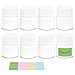 UMETASS Small Pill Bottle for Travel Screw Top Empty Medicine Bottles for Pills Capsules Vitamins Food Grade Wide Mouth Plastic Small Travel Medicine Containers with Labels White 1oz30ml 8 Pcs - Image 1