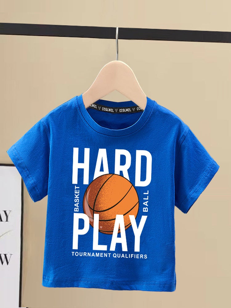 Boys' Short-Sleeved T-Shirt 2024 Children'S Cotton Crewneck Top Boys' Big Kids Loose Western-Style Ins Hong Kong Style - Image 4