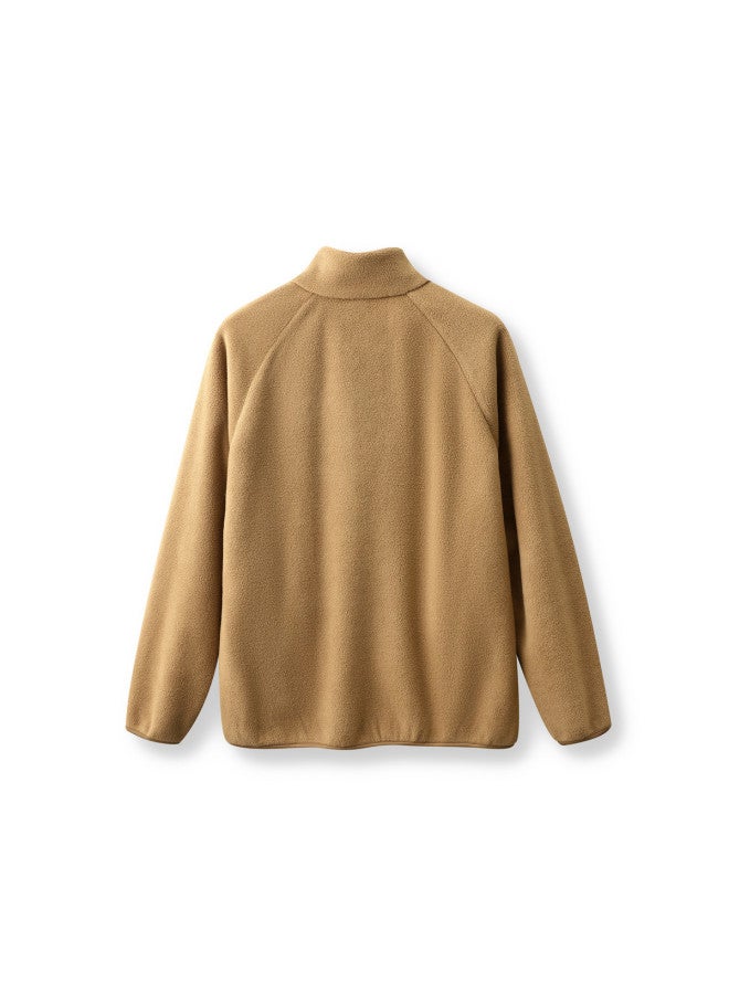 Flying in the snow Multi-color Versatile Casual Short Fleece Jacket 2025 Autumn/winter Urban Minimalist - Image 3