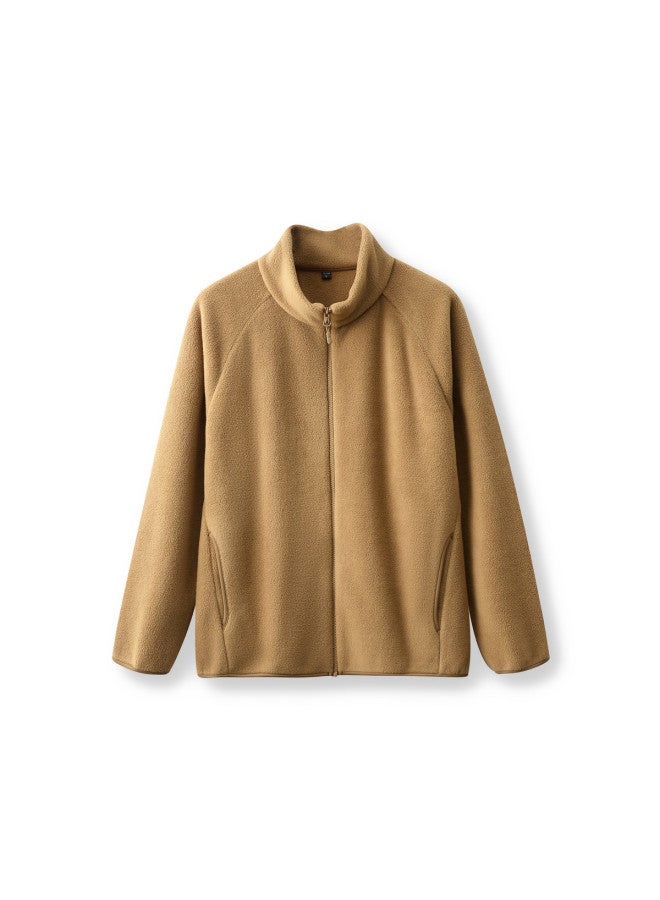 Flying in the snow Multi-color Versatile Casual Short Fleece Jacket 2025 Autumn/winter Urban Minimalist - Image 2
