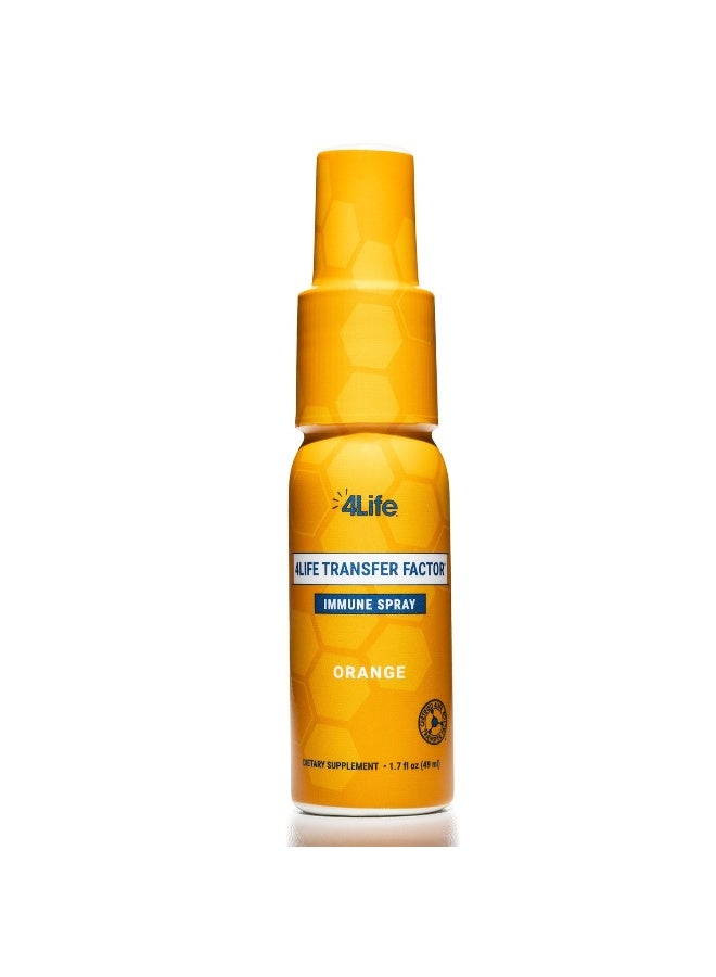 4Life Transfer Factor Immune Spray - Immunity with Zinc, Marshmallow Root Extract, and Colloidal Silver - Orange Flavor - 1.7 oz - Image 1