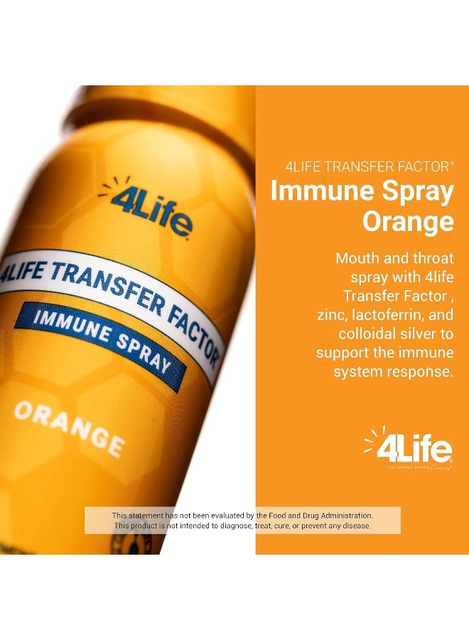 4Life Transfer Factor Immune Spray - Immunity with Zinc, Marshmallow Root Extract, and Colloidal Silver - Orange Flavor - 1.7 oz - Image 4