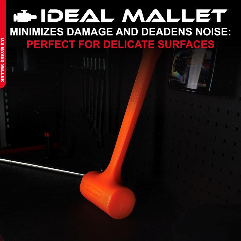 ABN مطرقة ABN الميتة، 3 رطل – مطرقة يونيكاست مع طلاء مطاطي غير مضر - Image 3